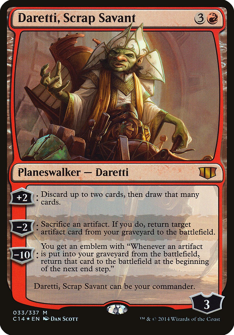Daretti, Scrap Savant (Oversized) [Commander 2014 Oversized] MTG Single Magic: The Gathering    | Red Claw Gaming