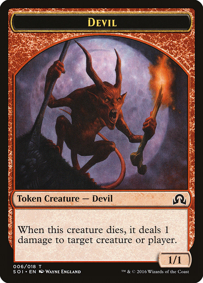 Devil Token [Shadows over Innistrad Tokens] MTG Single Magic: The Gathering    | Red Claw Gaming