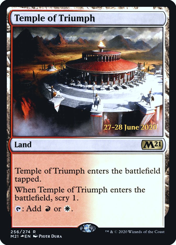 Temple of Triumph [Core Set 2021 Prerelease Promos] MTG Single Magic: The Gathering    | Red Claw Gaming