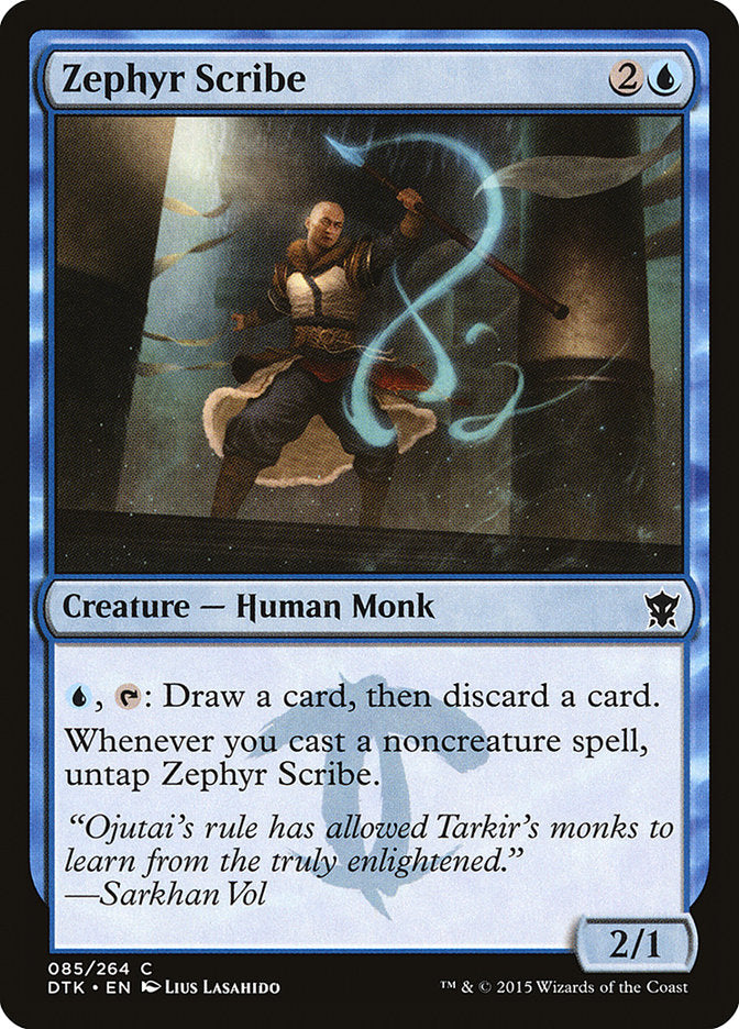 Zephyr Scribe [Dragons of Tarkir] MTG Single Magic: The Gathering    | Red Claw Gaming