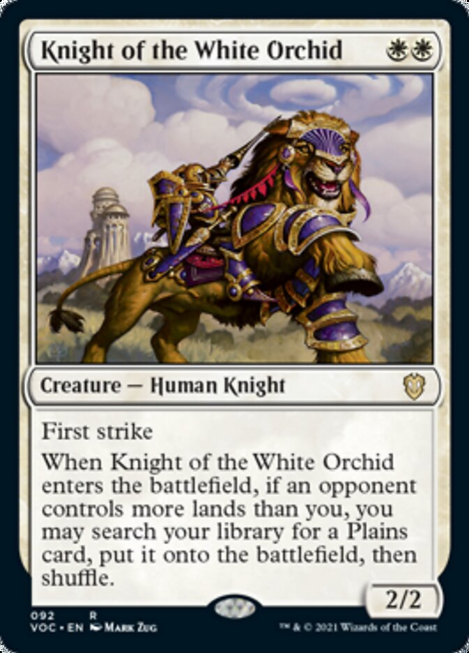 Knight of the White Orchid [Innistrad: Crimson Vow Commander] MTG Single Magic: The Gathering    | Red Claw Gaming