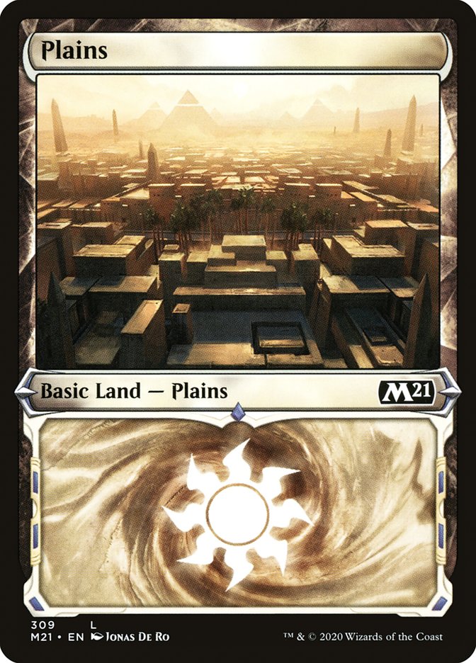 Plains (309) (Showcase) [Core Set 2021] MTG Single Magic: The Gathering    | Red Claw Gaming