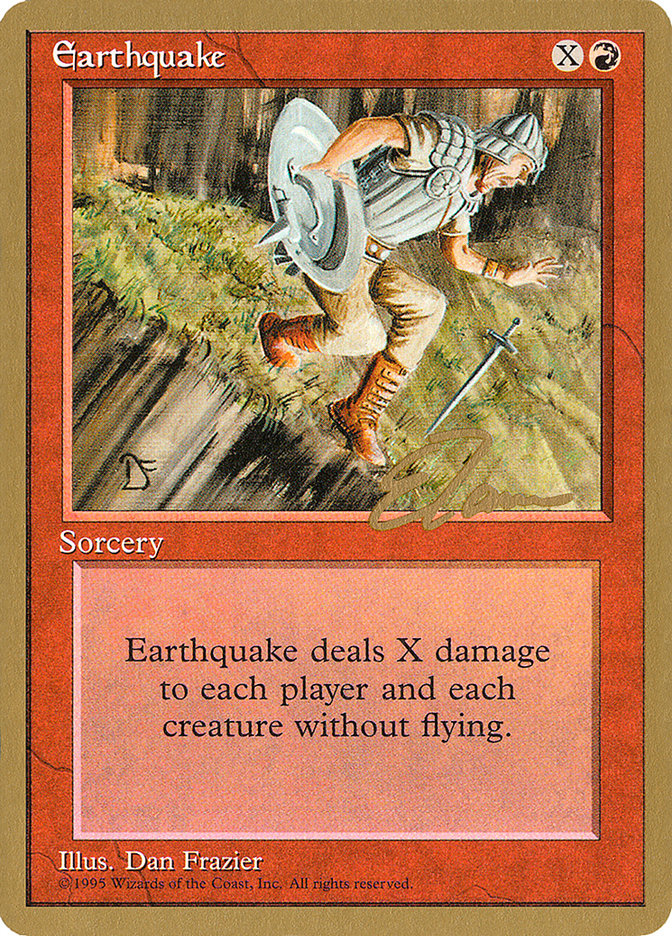 Earthquake (Eric Tam) [Pro Tour Collector Set] MTG Single Magic: The Gathering    | Red Claw Gaming