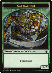 Cat Warrior (008) // Rat (003) Double-Sided Token [Commander 2017 Tokens] MTG Single Magic: The Gathering    | Red Claw Gaming