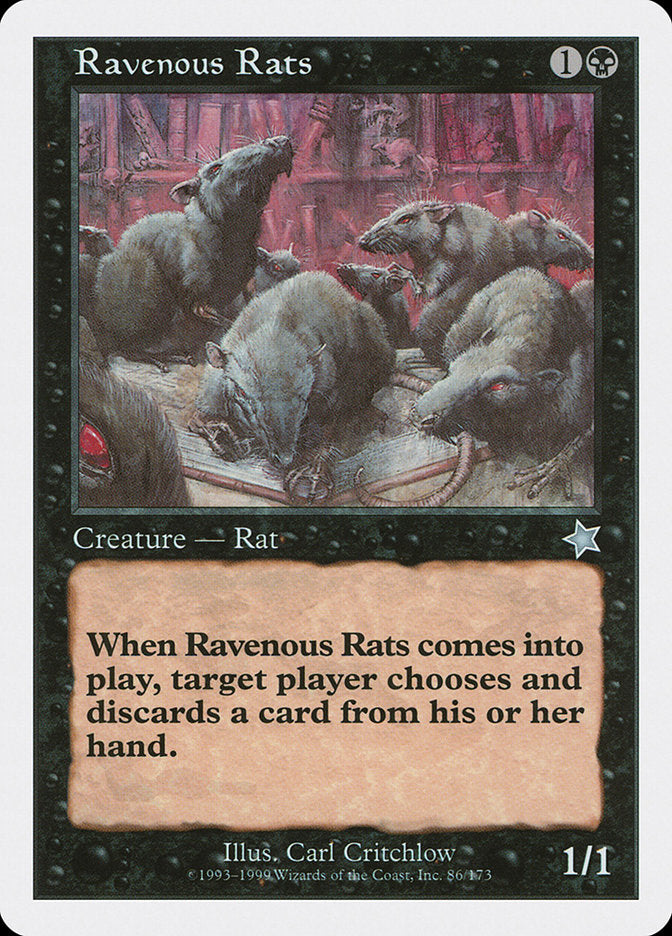 Ravenous Rats [Starter 1999] MTG Single Magic: The Gathering    | Red Claw Gaming