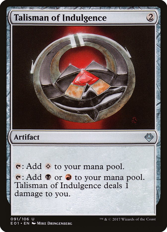 Talisman of Indulgence [Archenemy: Nicol Bolas] MTG Single Magic: The Gathering    | Red Claw Gaming