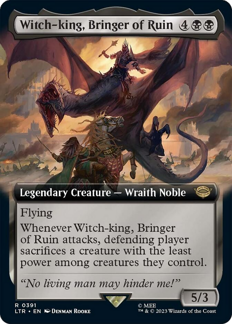 Witch-king, Bringer of Ruin (Extended Alternate Art) [The Lord of the Rings: Tales of Middle-Earth] MTG Single Magic: The Gathering    | Red Claw Gaming
