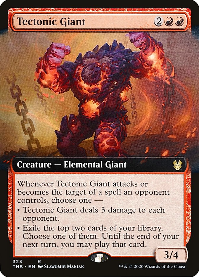 Tectonic Giant (Extended Art) [Theros Beyond Death] MTG Single Magic: The Gathering    | Red Claw Gaming