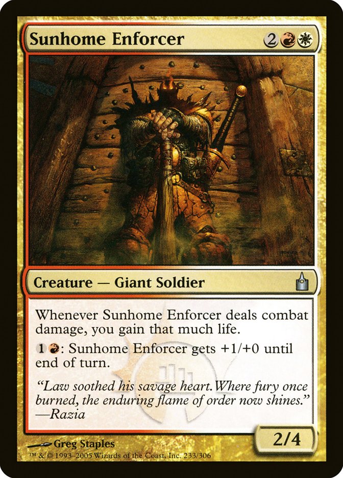 Sunhome Enforcer [Ravnica: City of Guilds] MTG Single Magic: The Gathering    | Red Claw Gaming