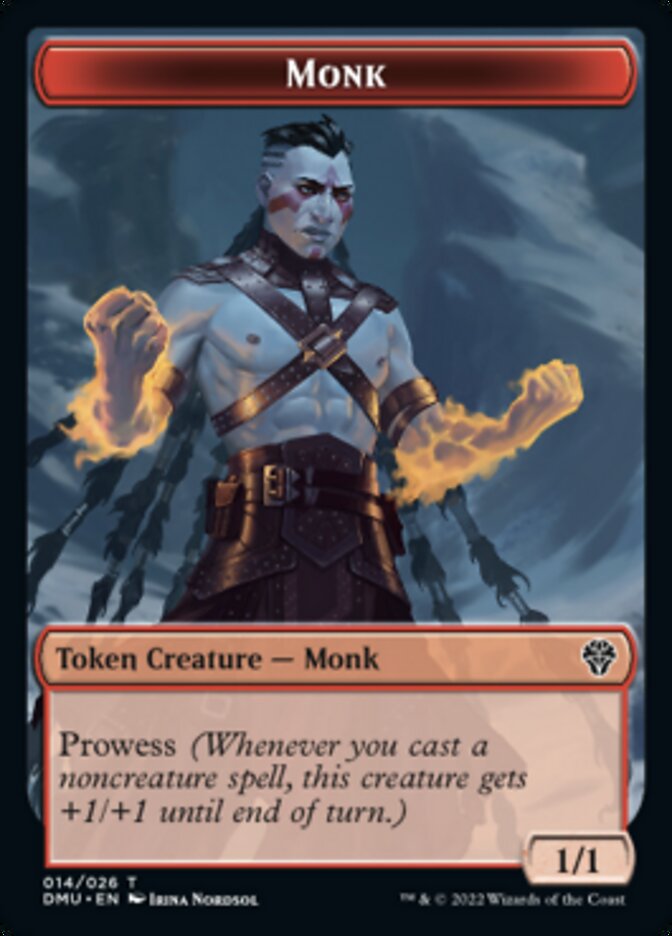 Monk Token [Dominaria United Tokens] MTG Single Magic: The Gathering    | Red Claw Gaming