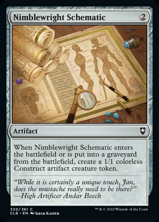 Nimblewright Schematic [Commander Legends: Battle for Baldur's Gate] MTG Single Magic: The Gathering    | Red Claw Gaming