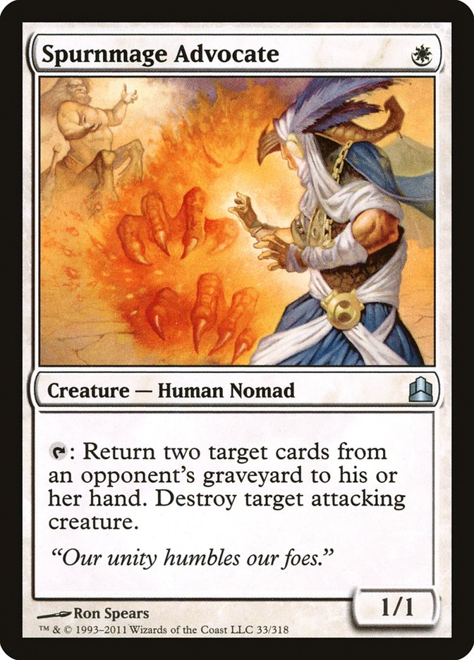 Spurnmage Advocate [Commander 2011] MTG Single Magic: The Gathering    | Red Claw Gaming