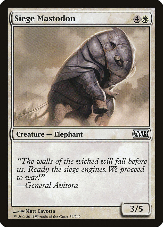 Siege Mastodon [Magic 2014] MTG Single Magic: The Gathering    | Red Claw Gaming