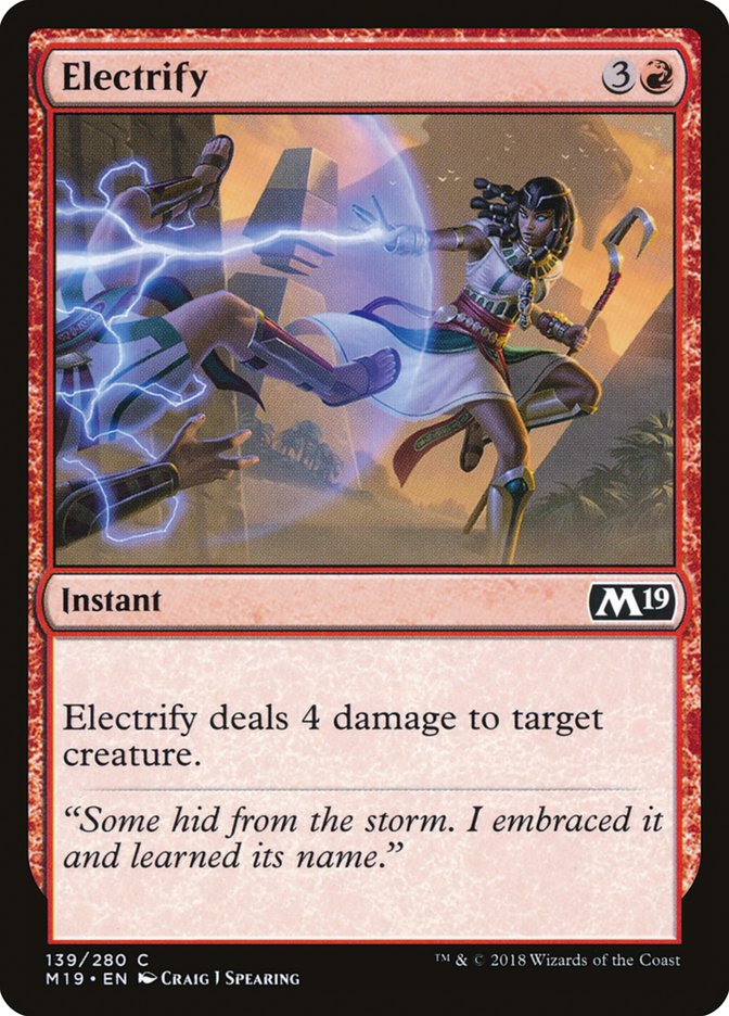 Electrify [Core Set 2019] MTG Single Magic: The Gathering    | Red Claw Gaming