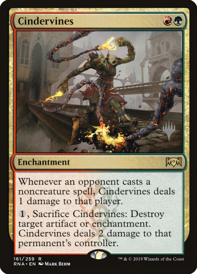 Cindervines (Promo Pack) [Ravnica Allegiance Promos] MTG Single Magic: The Gathering    | Red Claw Gaming