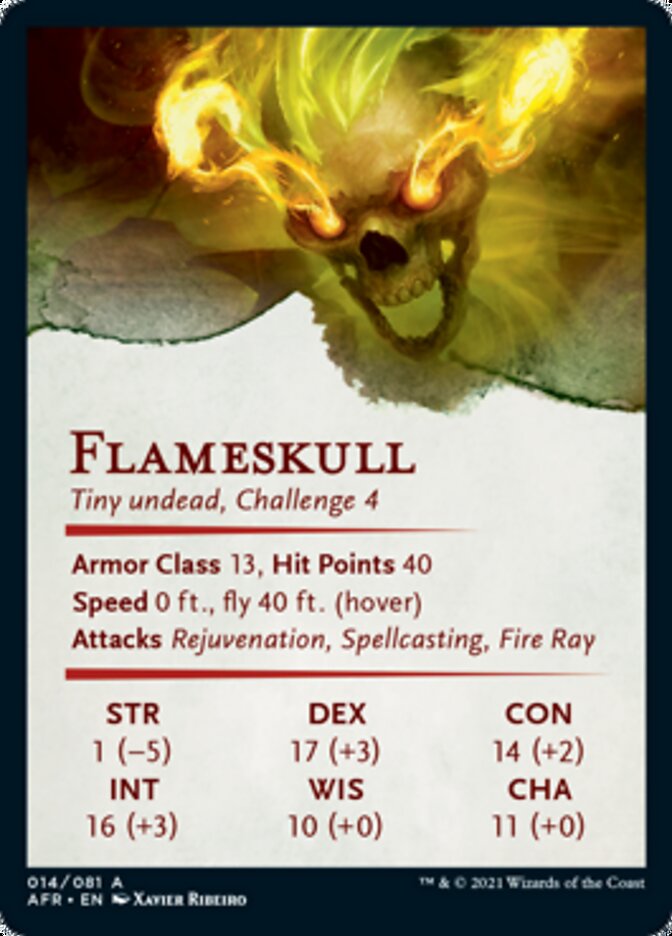 Flameskull Art Card [Dungeons & Dragons: Adventures in the Forgotten Realms Art Series] MTG Single Magic: The Gathering    | Red Claw Gaming