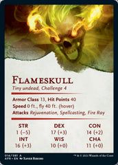 Flameskull Art Card [Dungeons & Dragons: Adventures in the Forgotten Realms Art Series] MTG Single Magic: The Gathering    | Red Claw Gaming
