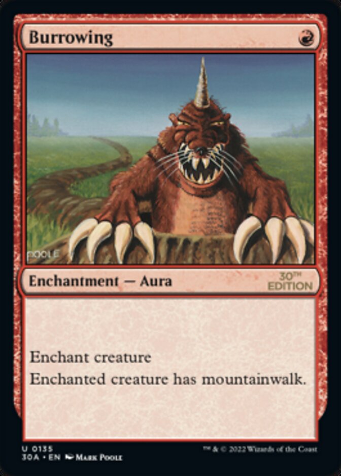 Burrowing [30th Anniversary Edition] MTG Single Magic: The Gathering    | Red Claw Gaming