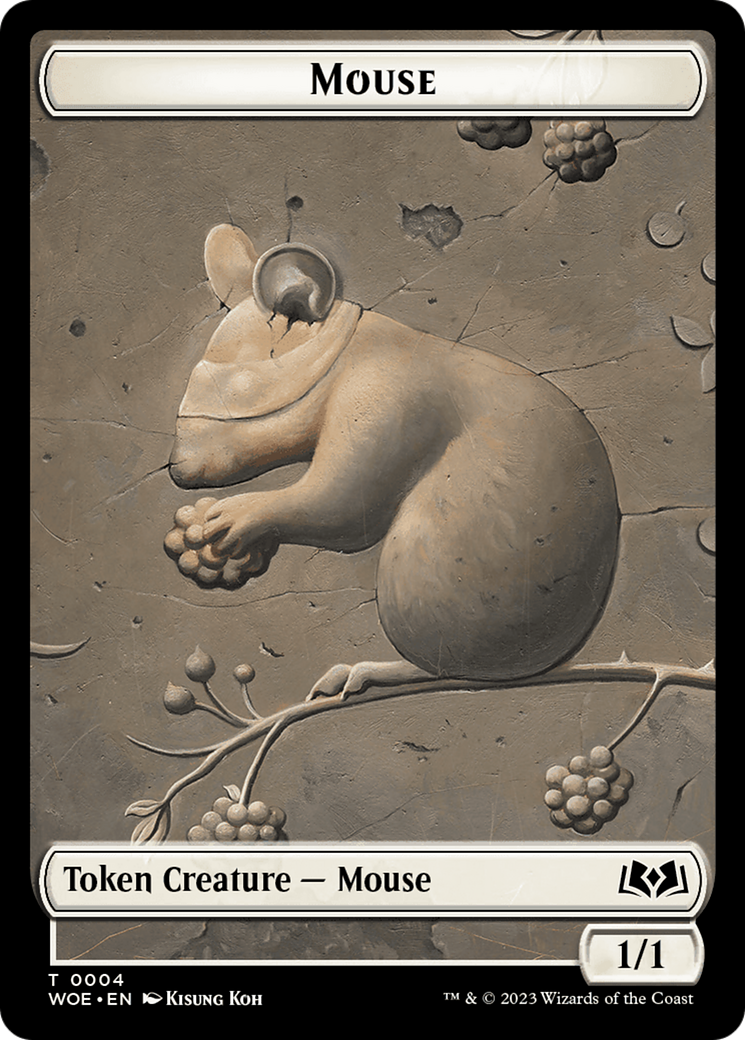 Mouse // Food (0010) Double-Sided Token [Wilds of Eldraine Tokens] MTG Single Magic: The Gathering    | Red Claw Gaming