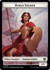 Pirate // Human Soldier Double-Sided Token [Wilds of Eldraine Commander Tokens] MTG Single Magic: The Gathering    | Red Claw Gaming