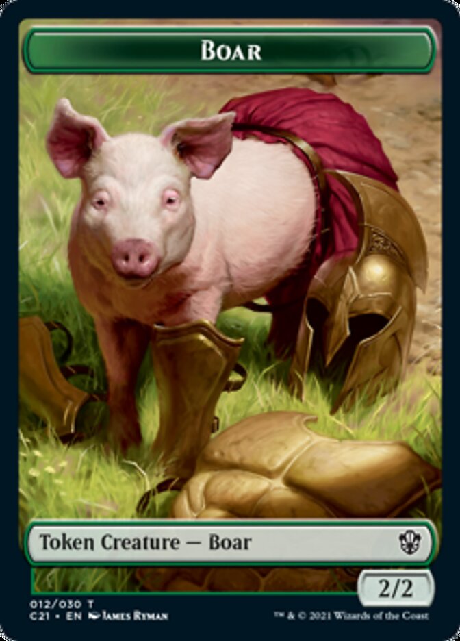 Hydra // Boar Double-Sided Token [Commander 2021 Tokens] MTG Single Magic: The Gathering    | Red Claw Gaming