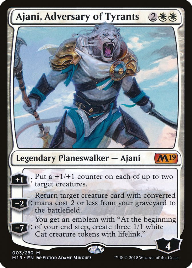 Ajani, Adversary of Tyrants [Core Set 2019] MTG Single Magic: The Gathering    | Red Claw Gaming