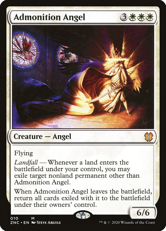 Admonition Angel [Zendikar Rising Commander] MTG Single Magic: The Gathering    | Red Claw Gaming