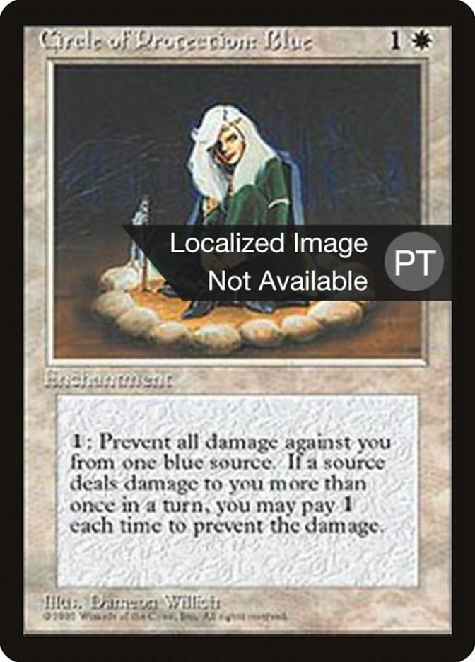 Circle of Protection: Blue [Fourth Edition (Foreign Black Border)] MTG Single Magic: The Gathering    | Red Claw Gaming