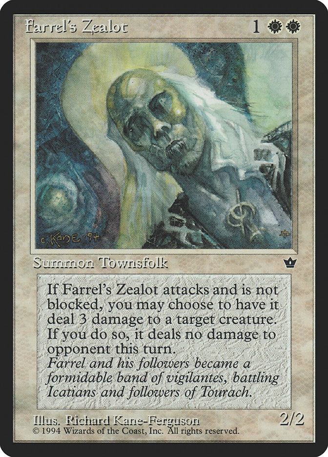 Farrel's Zealot (Richard Kane Ferguson) [Fallen Empires] MTG Single Magic: The Gathering    | Red Claw Gaming