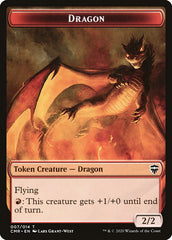 Dragon // Golem Double-Sided Token [Commander Legends Tokens] MTG Single Magic: The Gathering    | Red Claw Gaming