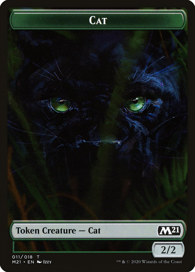 Bird // Cat (011) Double-Sided Token [Core Set 2021 Tokens] MTG Single Magic: The Gathering    | Red Claw Gaming