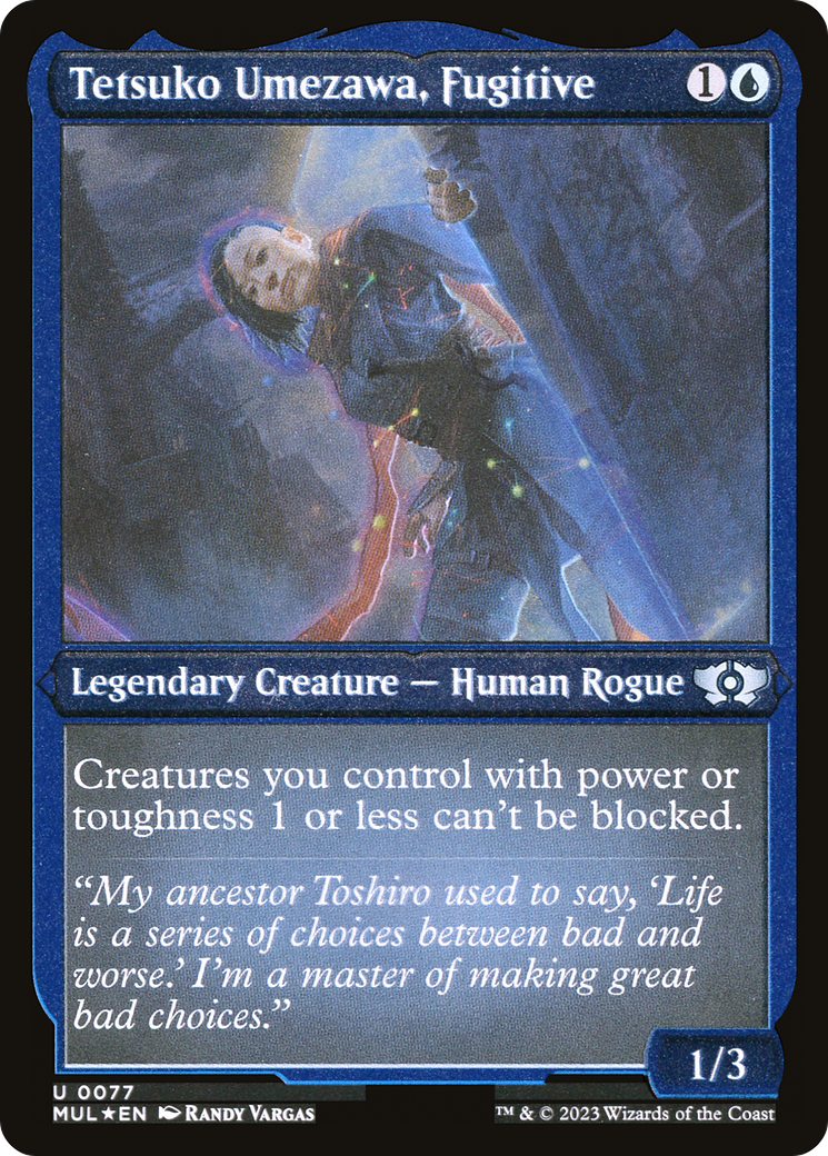 Tetsuko Umezawa, Fugitive (Foil Etched) [Multiverse Legends] MTG Single Magic: The Gathering    | Red Claw Gaming