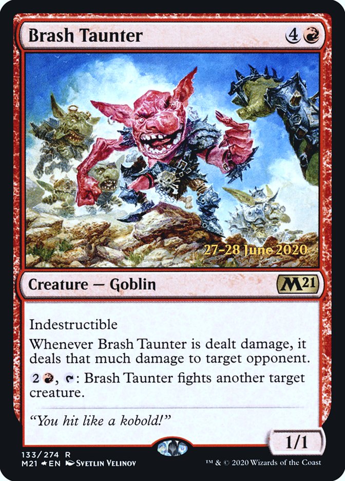 Brash Taunter [Core Set 2021 Prerelease Promos] MTG Single Magic: The Gathering    | Red Claw Gaming