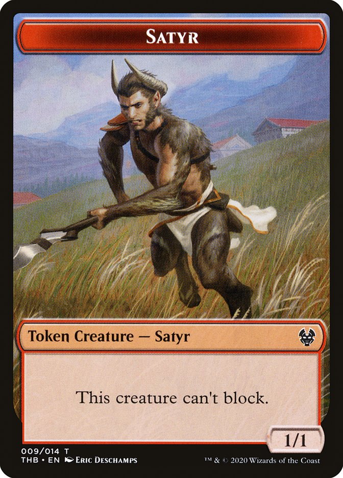 Elemental // Satyr Double-Sided Token [Theros Beyond Death Tokens] MTG Single Magic: The Gathering    | Red Claw Gaming