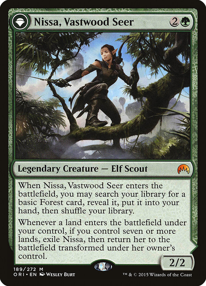 Nissa, Vastwood Seer // Nissa, Sage Animist [Magic Origins] MTG Single Magic: The Gathering    | Red Claw Gaming