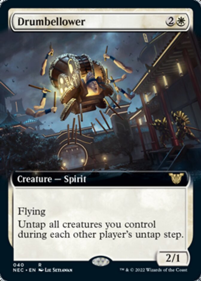 Drumbellower (Extended Art) [Kamigawa: Neon Dynasty Commander] MTG Single Magic: The Gathering    | Red Claw Gaming