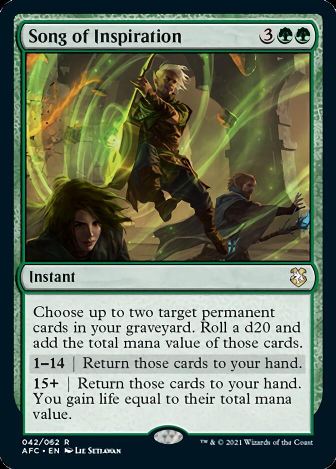 Song of Inspiration [Dungeons & Dragons: Adventures in the Forgotten Realms Commander] MTG Single Magic: The Gathering    | Red Claw Gaming