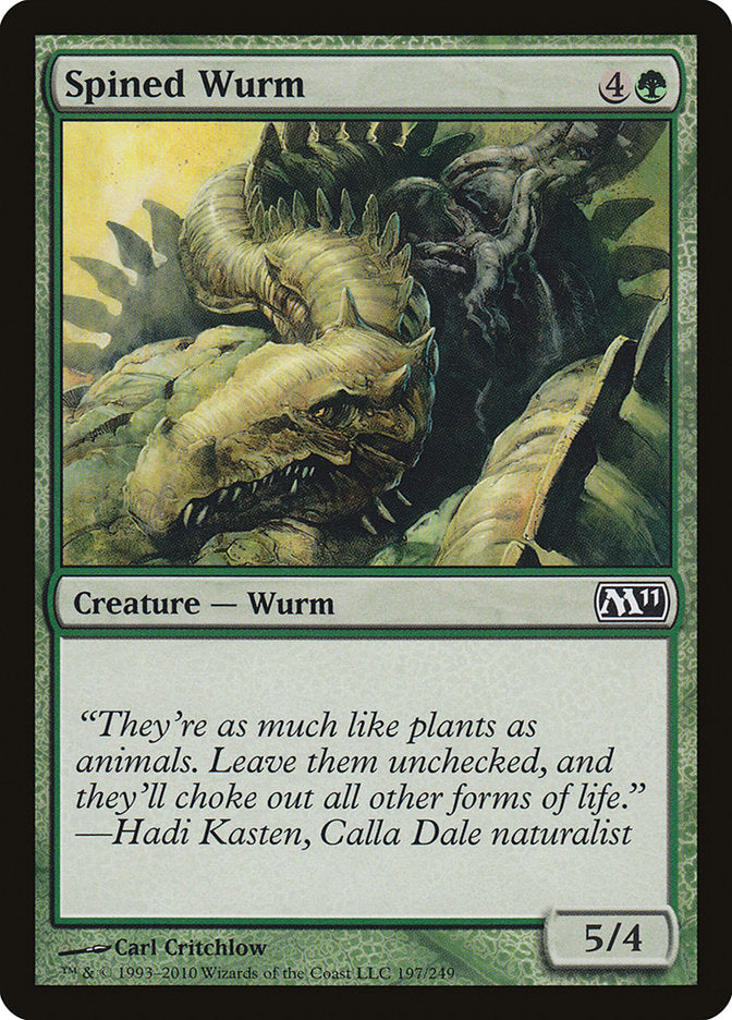Spined Wurm [Magic 2011] MTG Single Magic: The Gathering    | Red Claw Gaming