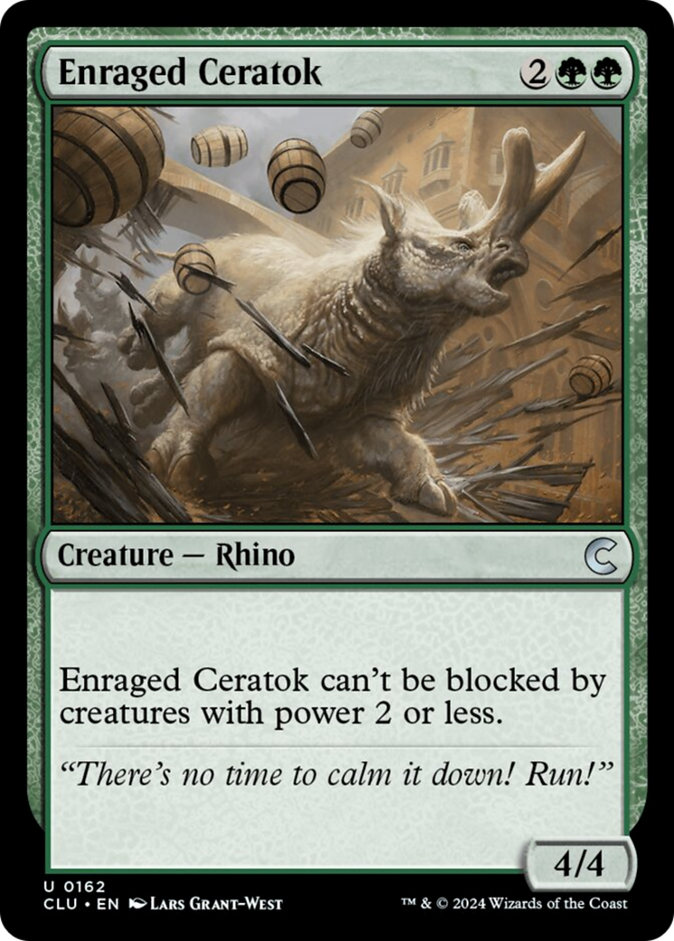 Enraged Ceratok [Ravnica: Clue Edition] MTG Single Magic: The Gathering    | Red Claw Gaming