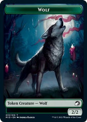 Rhino // Wolf Double-Sided Token [Innistrad: Midnight Hunt Commander Tokens] MTG Single Magic: The Gathering    | Red Claw Gaming