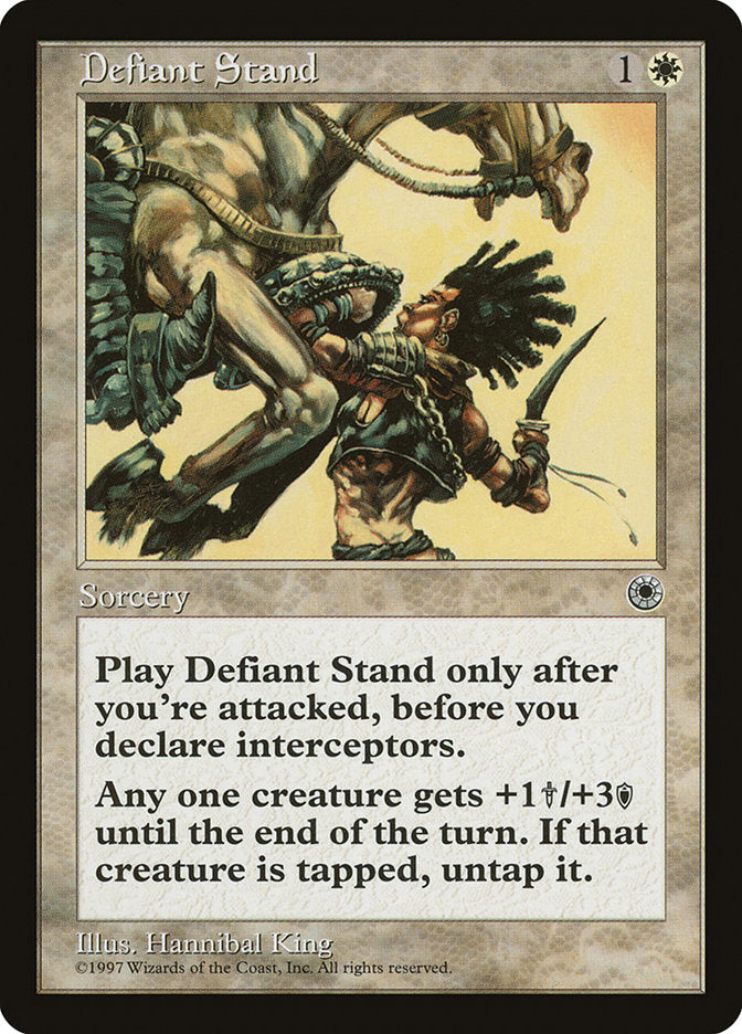 Defiant Stand [Portal] MTG Single Magic: The Gathering    | Red Claw Gaming