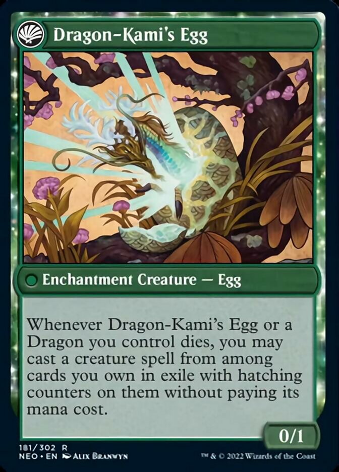 The Dragon-Kami Reborn // Dragon-Kami's Egg [Kamigawa: Neon Dynasty] MTG Single Magic: The Gathering    | Red Claw Gaming