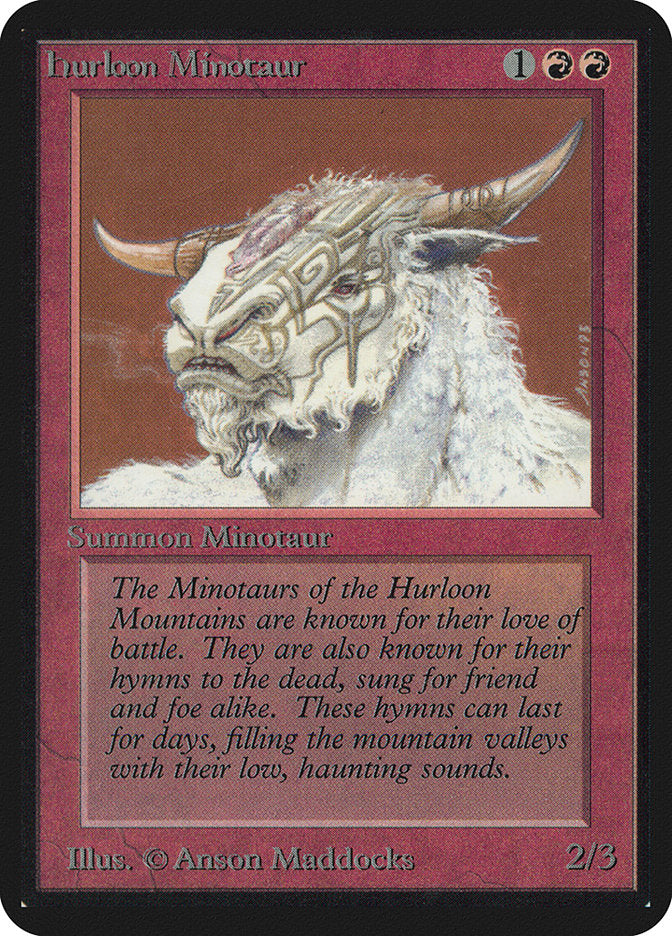 Hurloon Minotaur [Alpha Edition] MTG Single Magic: The Gathering    | Red Claw Gaming