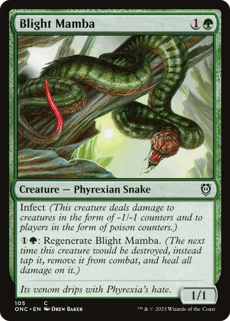 Blight Mamba [Phyrexia: All Will Be One Commander] MTG Single Magic: The Gathering    | Red Claw Gaming