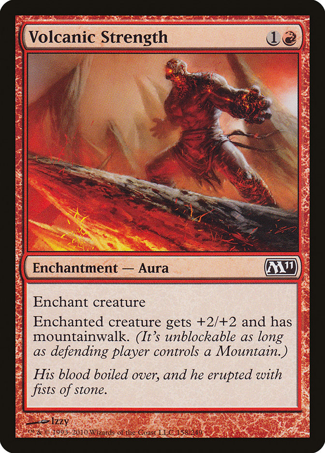 Volcanic Strength [Magic 2011] MTG Single Magic: The Gathering    | Red Claw Gaming