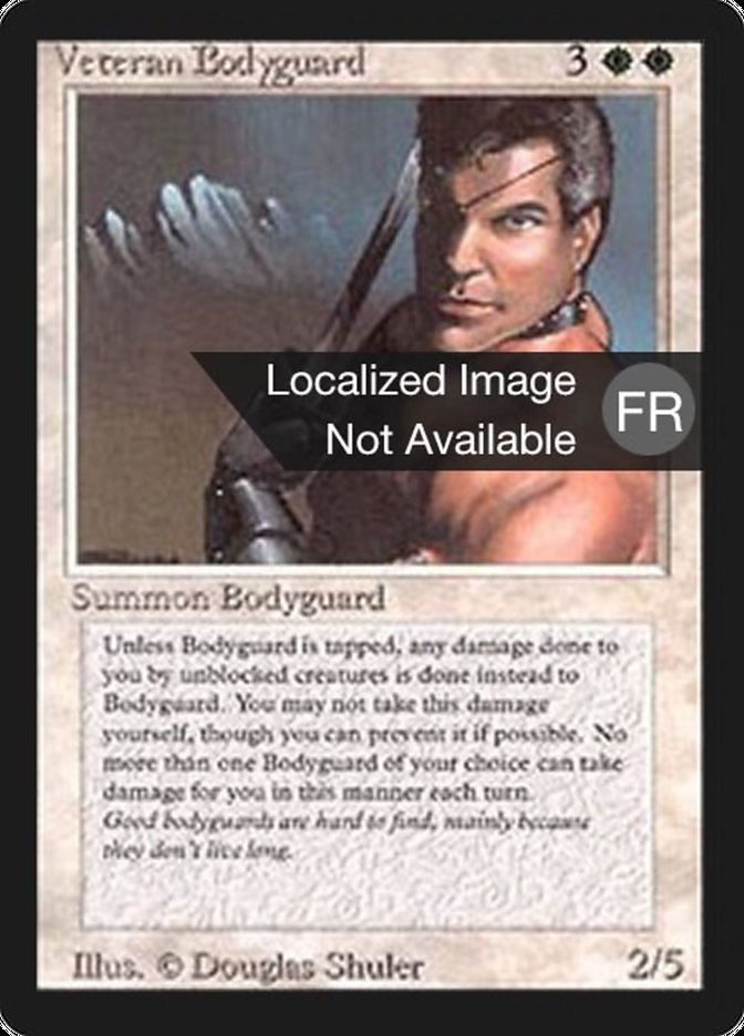 Veteran Bodyguard [Foreign Black Border] MTG Single Magic: The Gathering    | Red Claw Gaming