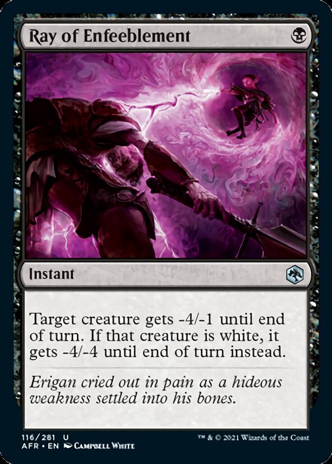 Ray of Enfeeblement [Dungeons & Dragons: Adventures in the Forgotten Realms] MTG Single Magic: The Gathering    | Red Claw Gaming