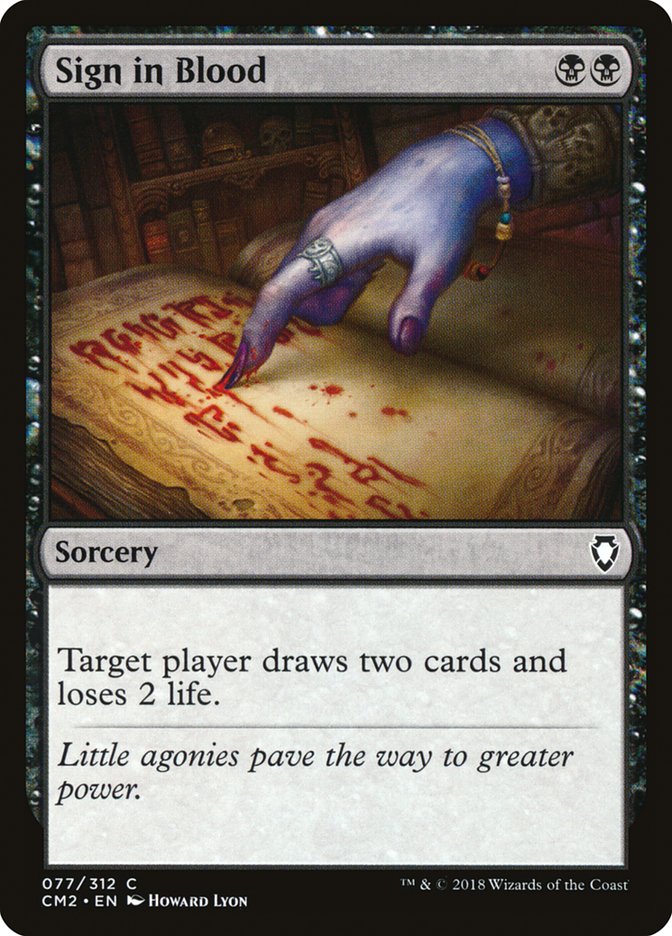 Sign in Blood [Commander Anthology Volume II] MTG Single Magic: The Gathering    | Red Claw Gaming