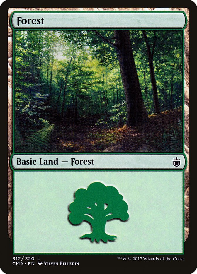 Forest (312) [Commander Anthology] MTG Single Magic: The Gathering    | Red Claw Gaming