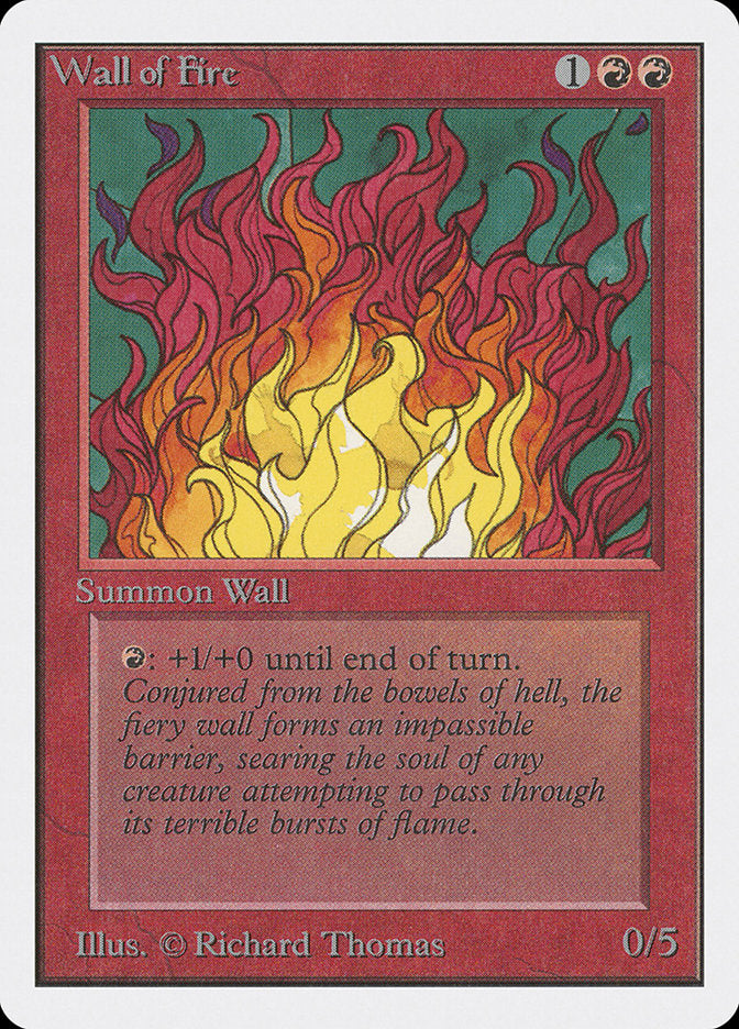 Wall of Fire [Unlimited Edition] MTG Single Magic: The Gathering    | Red Claw Gaming